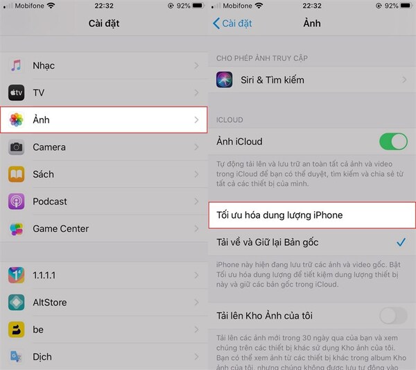 cách giải phóng dung lượng iphone