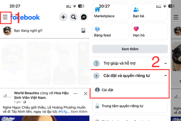 cách khóa facebook tạm thời trên iphone