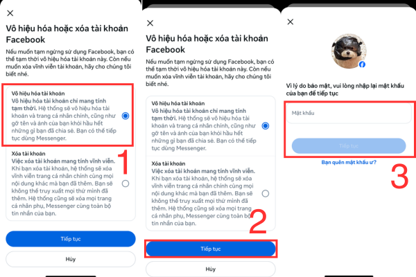 cách khóa facebook tạm thời trên iphone