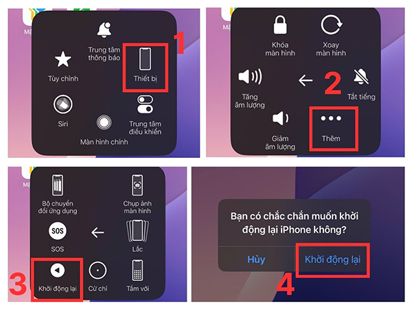 cách khởi động lại iphone