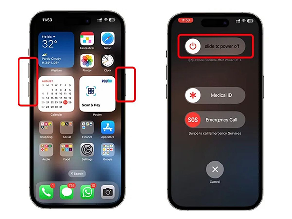 cách khởi động lại iphone