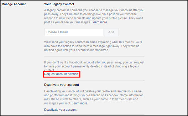 hướng dẫn cách xóa tài khoản Facebook vĩnh viễn 1