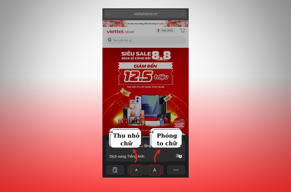 chỉnh cỡ chữ iphone