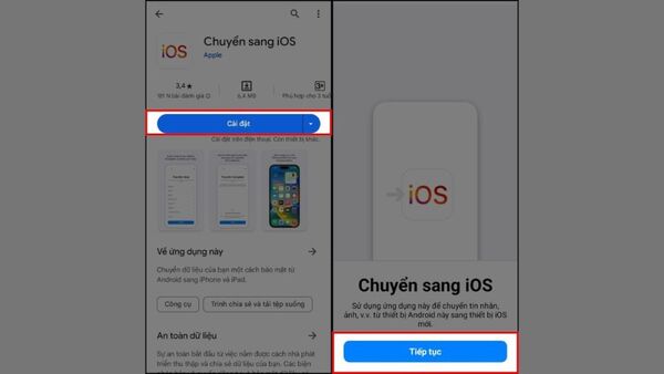 chuyển danh bạ từ android sang iphone