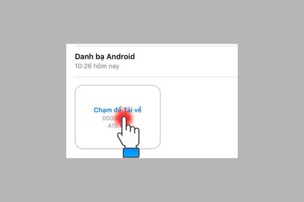 chuyển danh bạ từ android sang iphone