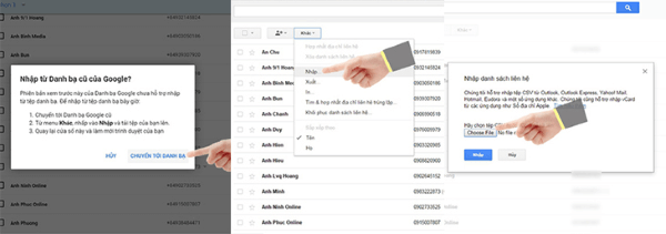 Nhấn “Nhập” để đồng bộ hóa
