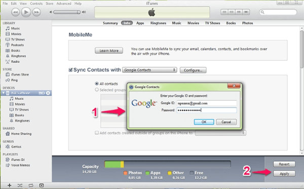 Đăng nhập bằng tài khoản Google và nhấn Apply