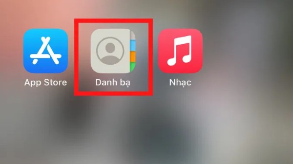 Mở Danh bạ trên iPhone