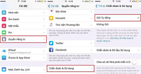 Xem thông tin chai pin tại phần Cài đặt của iPhone