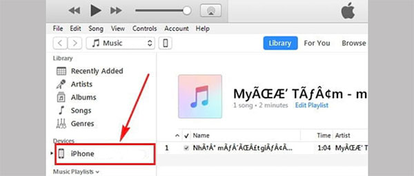 Kết nối iPhone với máy tính bằng cáp USB (1)