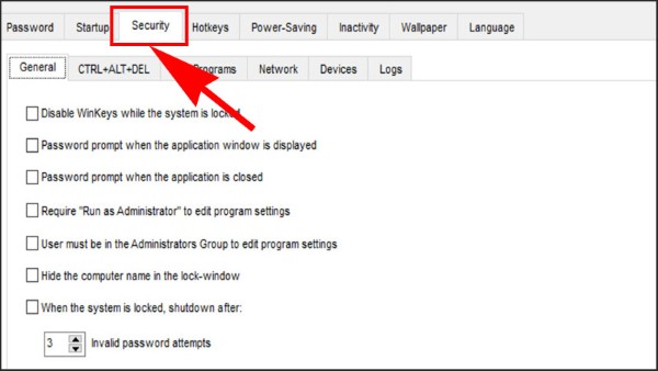 Thiết lập các tùy chọn bảo mật nâng cao