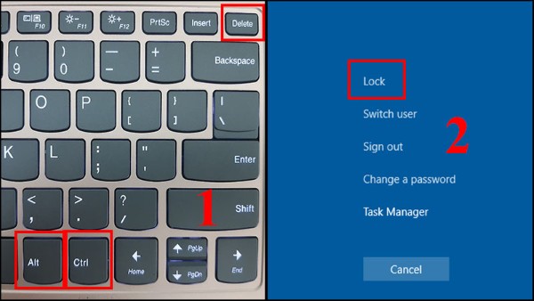 Chọn Lock để kích hoạt chế độ khóa