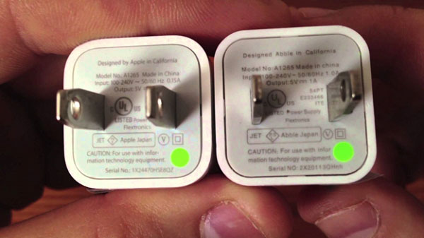 Hãy cẩn thận với chính những loại sạc nhái giống chính hãng Hãy cẩn thận với chính những loại sạc nhái giống chính hãng