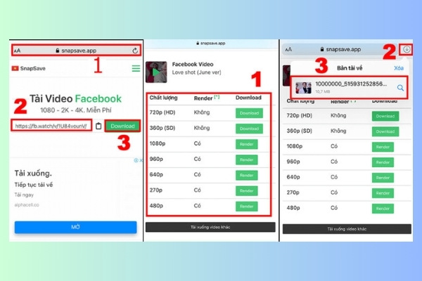tải video facebook về iphone