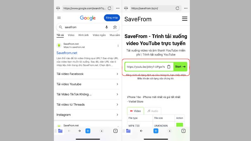 tải video youtube về iphone