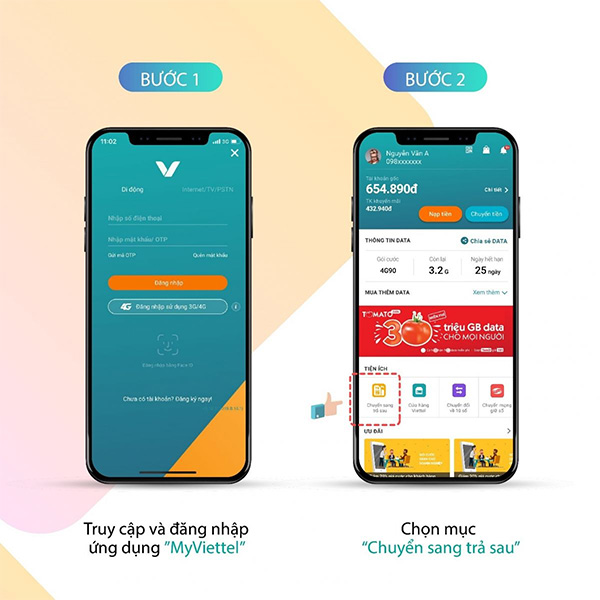 Chuyển đổi từ thuê bao trả trước sang trả sau Viettel Chuyển đổi từ thuê bao trả trước sang trả sau Viettel