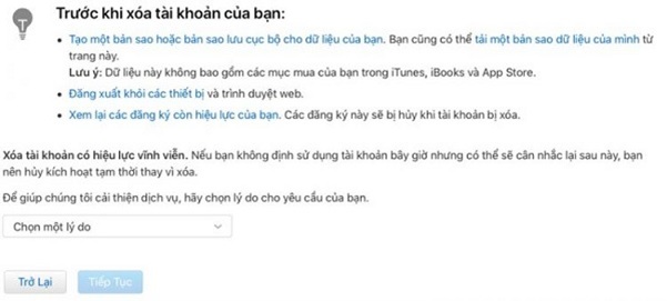 Cách xoá tài khoản iCloud vĩnh viễn (2) Cách xoá tài khoản iCloud vĩnh viễn (2)