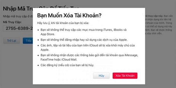 Cách xoá tài khoản iCloud vĩnh viễn (4) Cách xoá tài khoản iCloud vĩnh viễn (4)