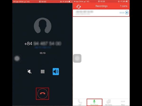 ghi âm cuộc gọi trên iphone