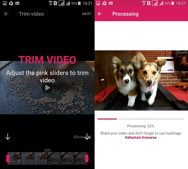 Có thể thêm hiệu ứng khác nếu muốn sau khi quá trình tạo hiệu ứng đảo ngược hoàn tất