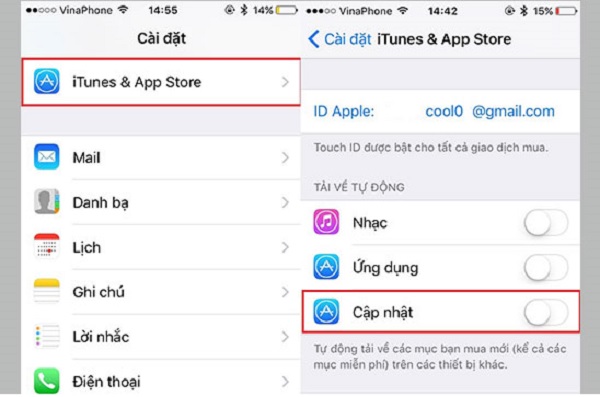 Tắt tự động cập nhật để tiết kiệm dung lượng mạng 3G