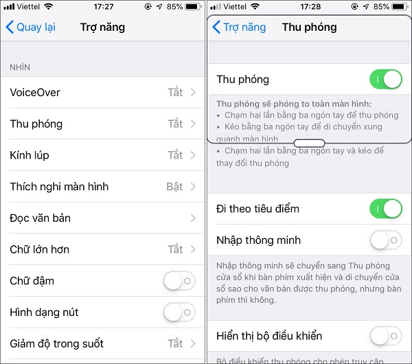 Tắt bớt các trợ năng để giải phóng CPU máy