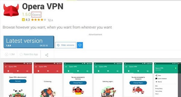 Hướng dẫn fake IP trên điện thoại bằng ứng dụng Opera VPN Hướng dẫn fake IP trên điện thoại bằng ứng dụng Opera VPN