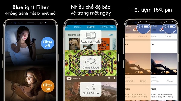 Ứng dụng bảo vệ mắt Blue Light Filter