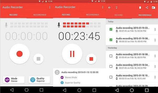 Audio Recorder giúp bạn ghi âm và phát lại trên smartphone một cách dễ dàng chỉ với một vài thao tác