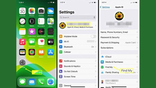 Mở ứng dụng Find My Friends trên iPhone