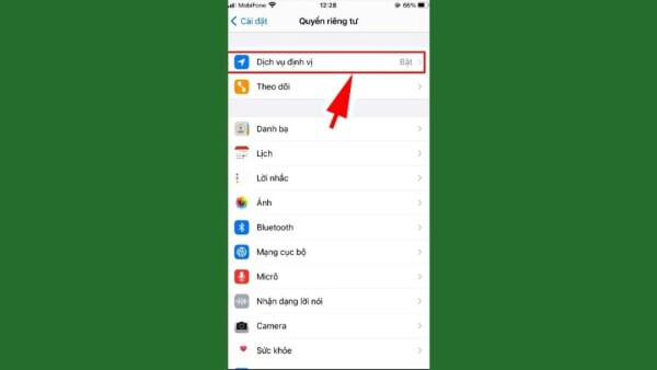 Xác nhận bật chia sẻ định vị 