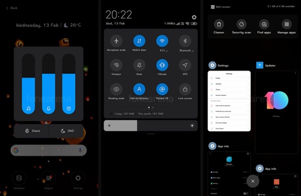 Chế độ Dark Mode xuất hiện trong giao diện MIUI 10