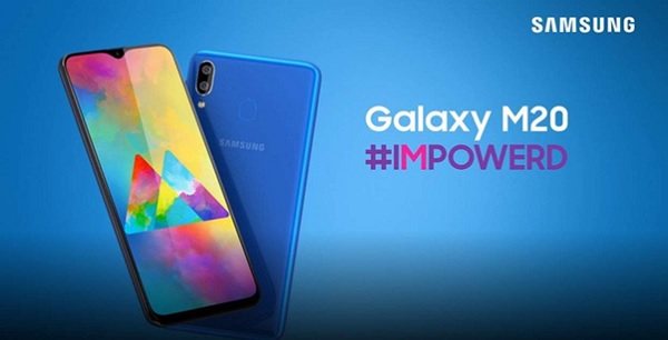Giá bán Galaxy M20 chỉ từ 4,99 triệu đồng với 2 lựa chọn màu sắc: xanh và đen đại dương