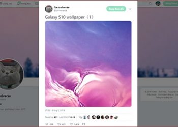 Rò rỉ hình nền của Galaxy S10 y trang thiết kế đã lộ diện trước ngày ra mắt