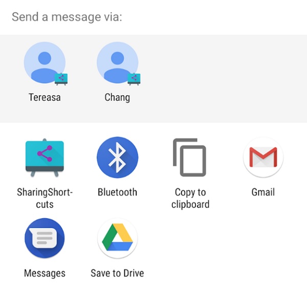 Nối tắt chia sẻ được thêm vào trên Android Q Nối tắt chia sẻ được thêm vào trên Android Q