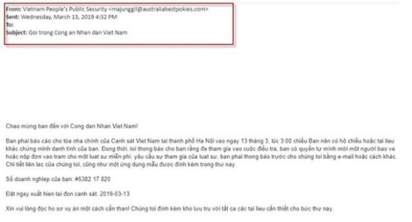 Nội dung email chứa mã độc GandCrab 5.2 Nội dung email chứa mã độc GandCrab 5.2