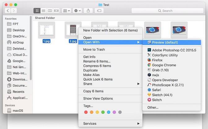 Di chuyển các ảnh muốn thay đổi kích thước vào 1 thư mục