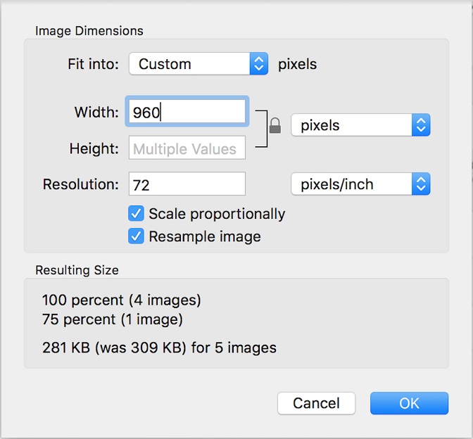 Chỉnh sửa kích thước ảnh