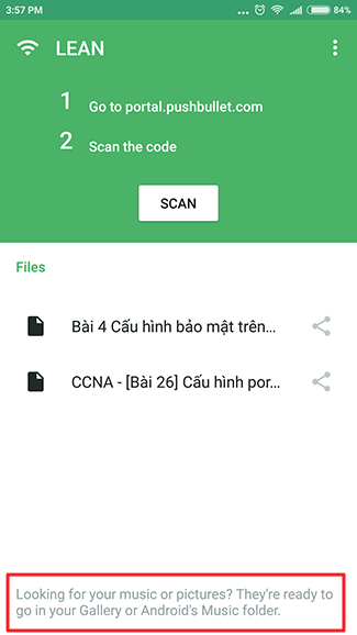 File ảnh và nhạc được lưu tự động vào các thư viện tương ứng