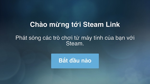 Màn hình sau khi mở ứng dụng Steam Link 