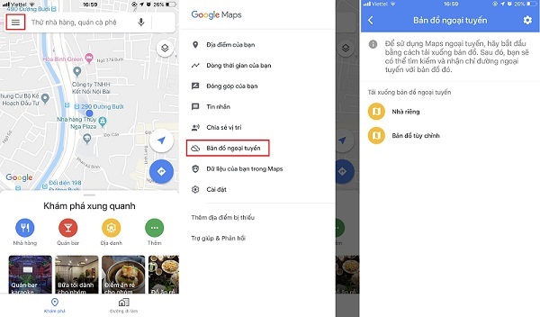 Google Maps ngoại tuyến