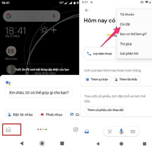 Cách tắt Google Assistant trên điện thoại Android – Bước 2