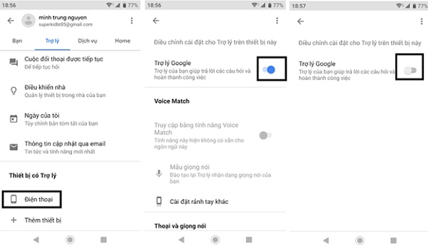 Cách tắt Google Assistant trên điện thoại Android – Bước 3
