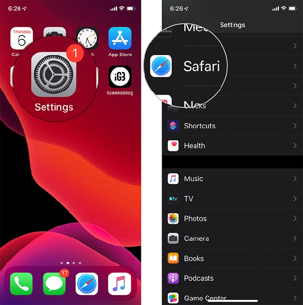 Cách tự đóng tab trong Safari – Bước 1