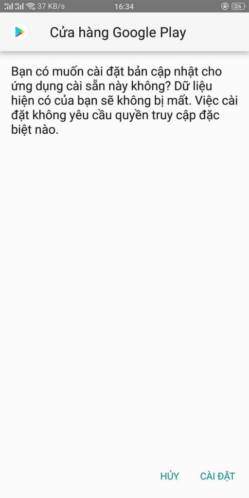 Yêu cầu cấp quyền cho điện thoại