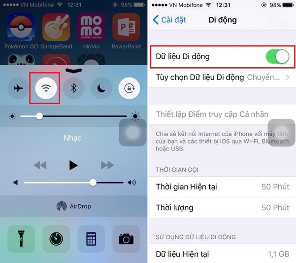 Kiểm tra lại kết nối Wifi và 3G của bạn