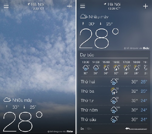 Theo dõi dự báo thời tiết trước khi đi