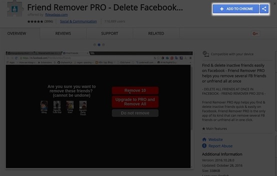 Tải về ứng dụng hỗ trợ lọc bạn bè trên facebook