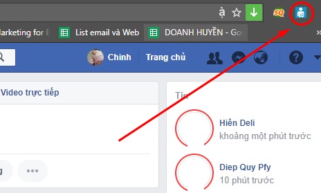 Click vào biểu tượng app trên thanh công cụ Chrome