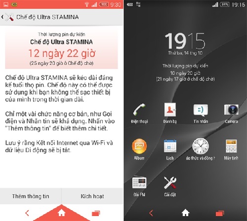 Đối với các smartphone của Sony, trong mục Quản lí pin sẽ có 2 chế độ tiết kiệm pin cho bạn lựa chọn